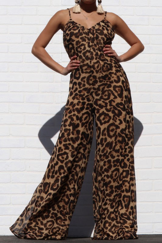 Let It Flow Leopard Jumpsuit